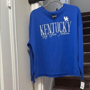 Kentucky Sparkly Big Blue Nation Women’s Large Shirt - Blue